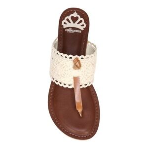 Fergalicious By Fergie Stella Crochet Thong Sandals Size 8